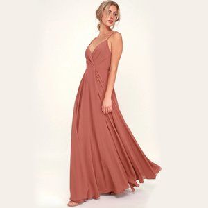 All About Love Rusty Rose Maxi Dress Size Small.